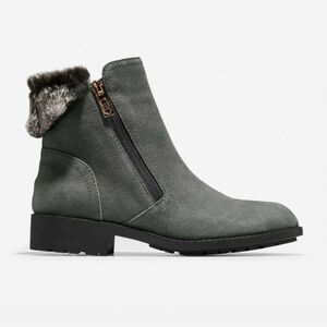 Women’s Cole Haan Quinney Bootie 40MM Waterproof Winter Snow Boots, Gray, 7